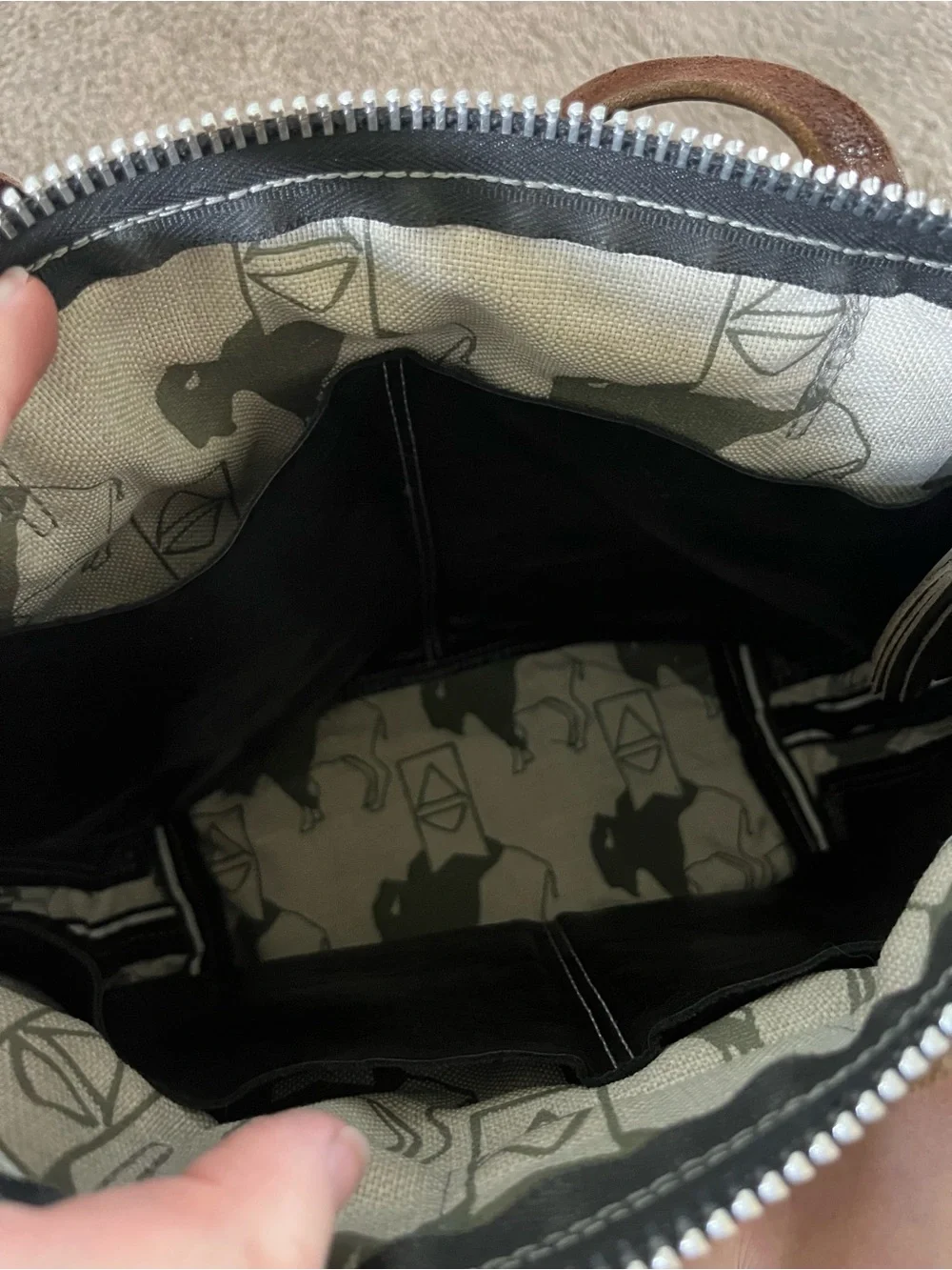 Alexis Drake Genuine Leather Tote Bag.
